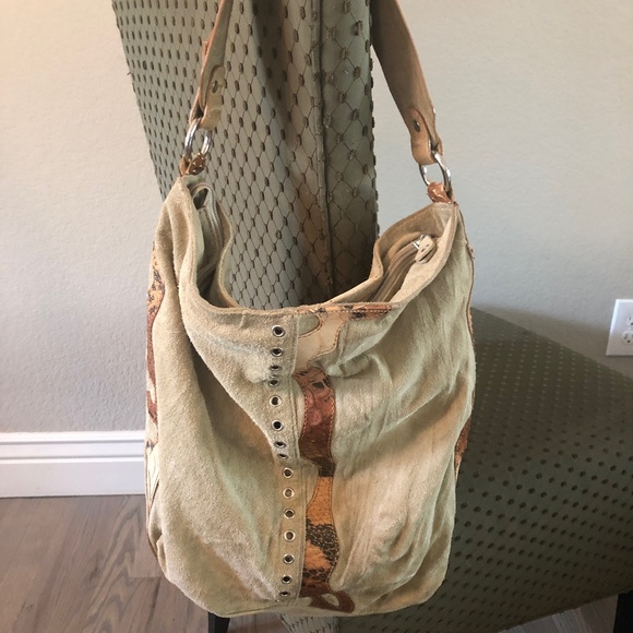 Francesco Biascia Suede Shoulder Bag